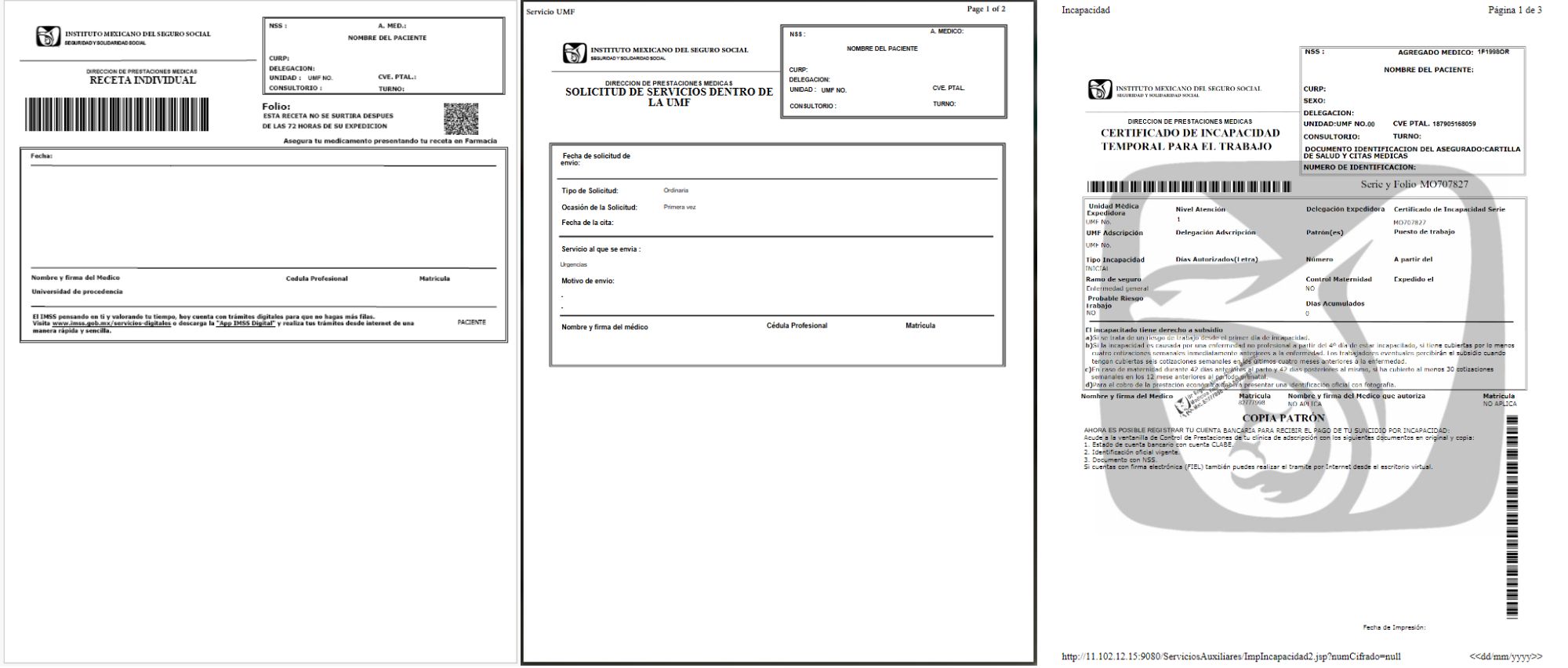 Ejemplo visual de justificante médico válido con todos los elementos requeridos